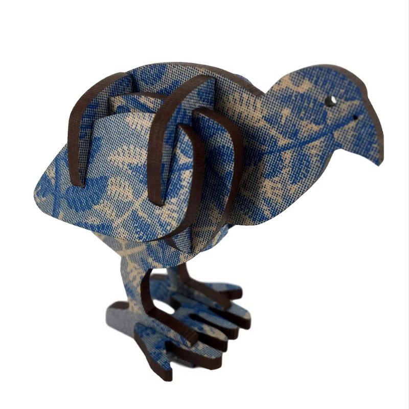 Small Flatpack A6- Takahē, blue fern