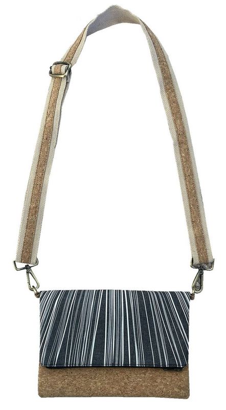 Bag- Ti Kouka, natural cork fabric, grey