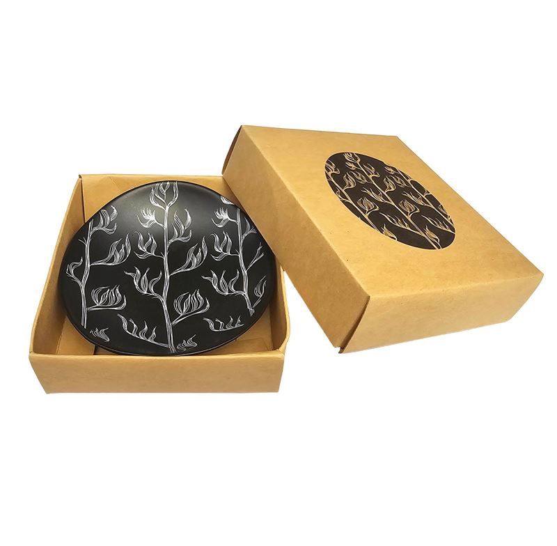 Bowl 10cm- Harakeke, black