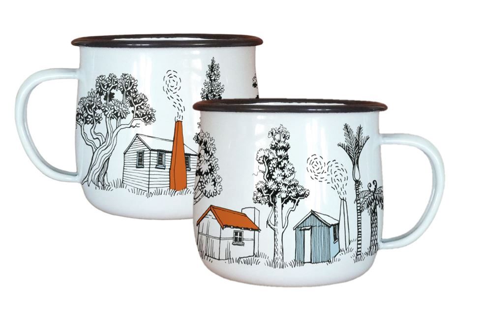 Enamel Mug- Back Country Huts Enamel Mug- Back Country Huts