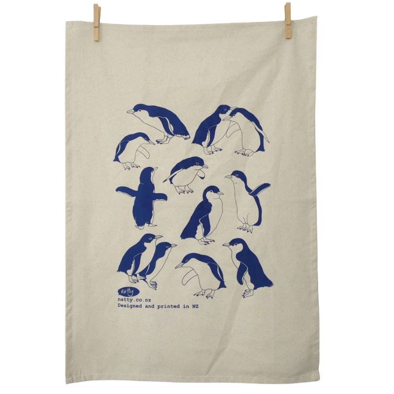 Teatowel- Kororā/little penguin, Natty