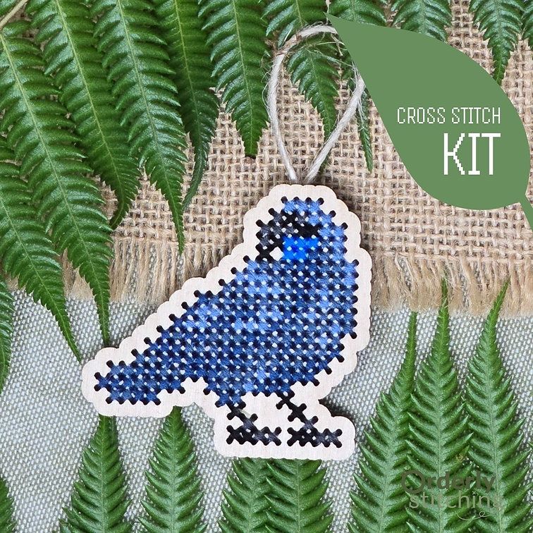 Cross-Stitch Ornament Kit- Kōkako