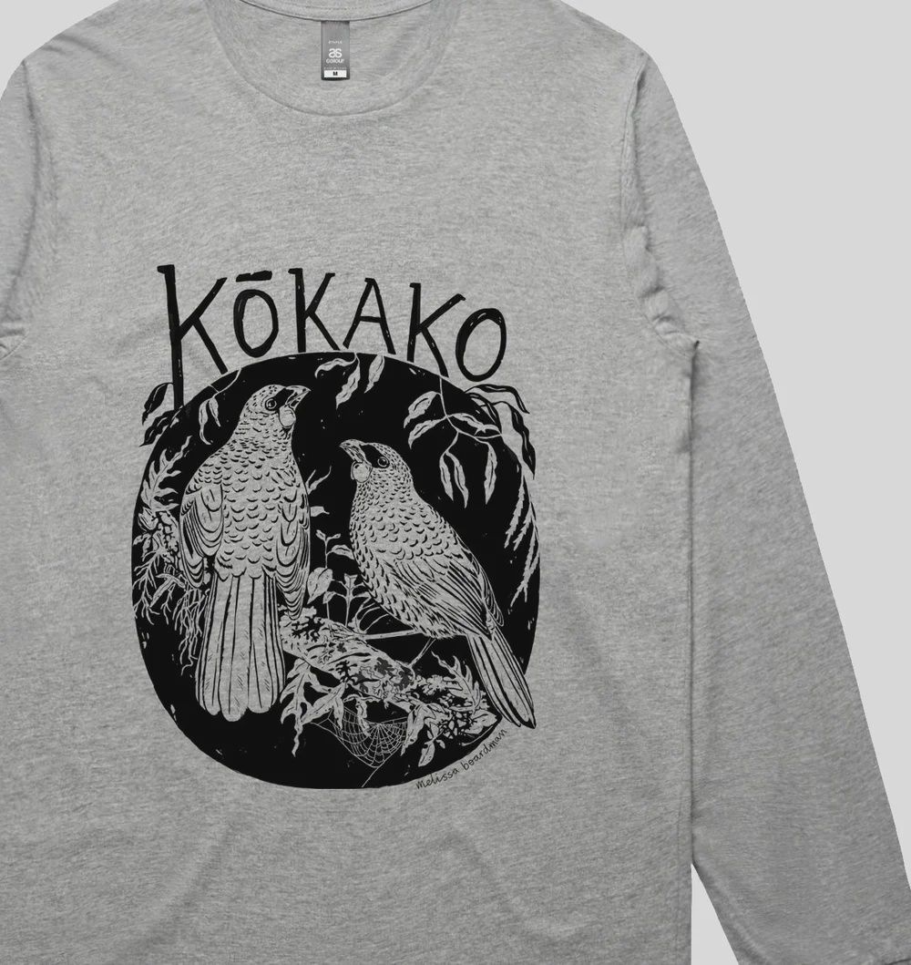 Mens Long Sleeve Tee- Kōkako