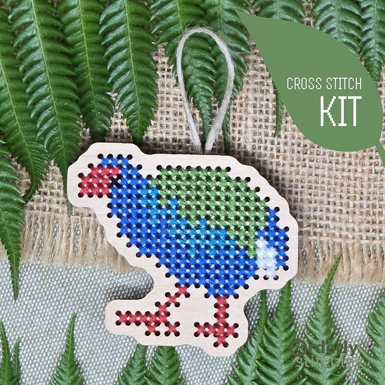 Cross-Stitch Ornament Kit- Takahē Cross-Stitch Ornament Kit- Takahē