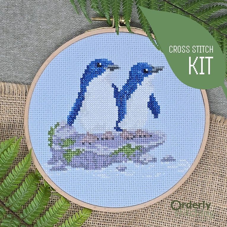 Cross Stitch Kit- Kororā/little penguin