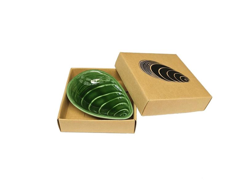 Bowl 8cm- Mussel Shell, green