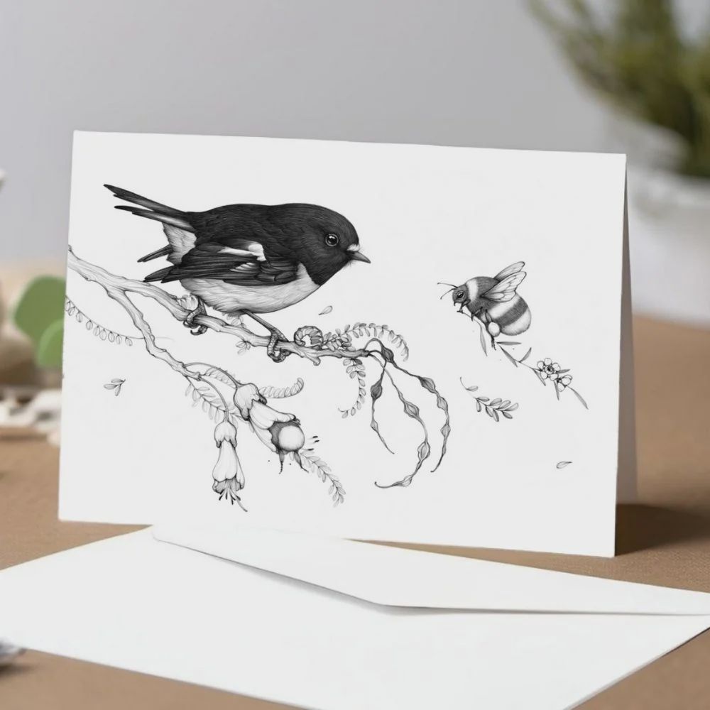 Card- Forest Pandas, Tomtit