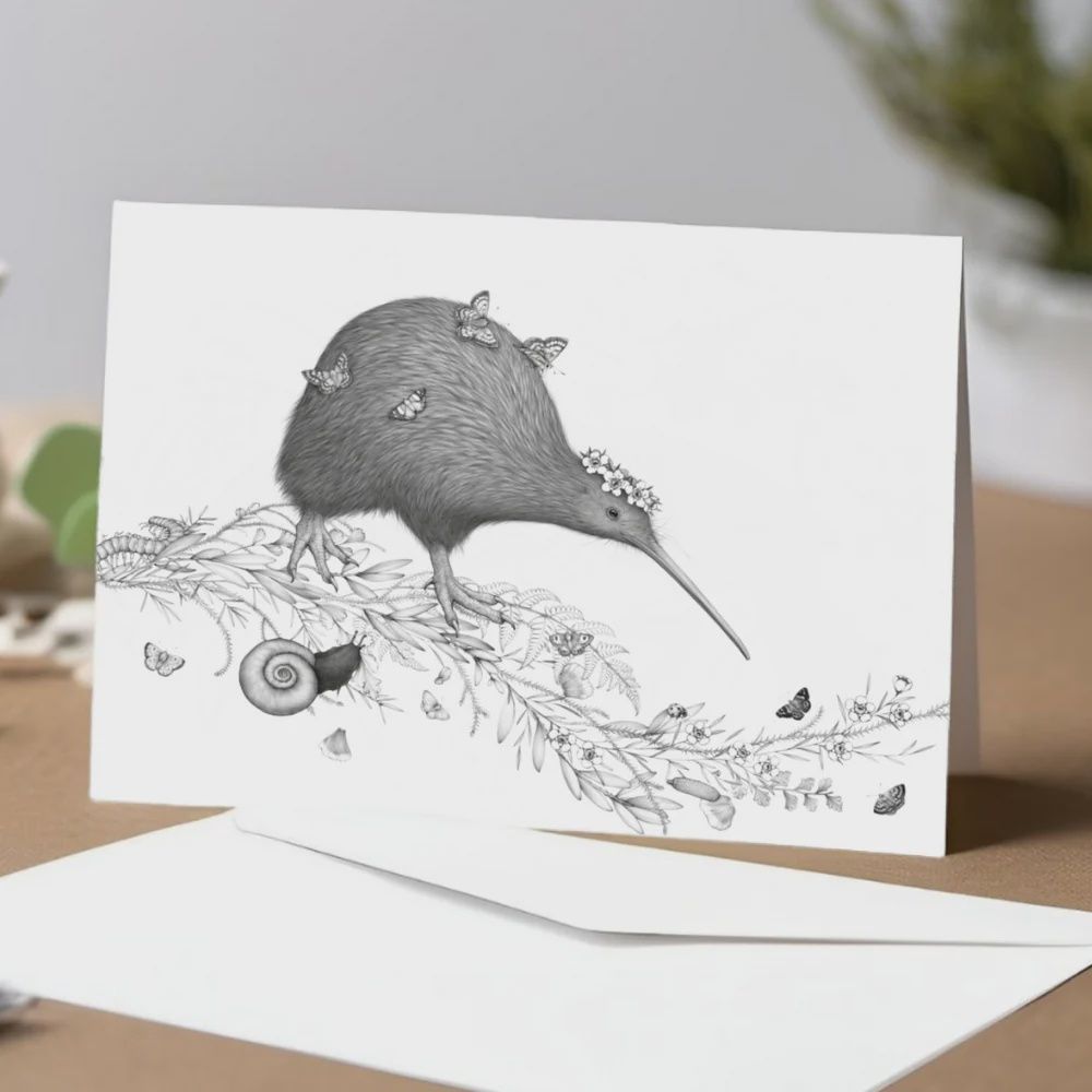 Card- Walking with aroha, kiwi