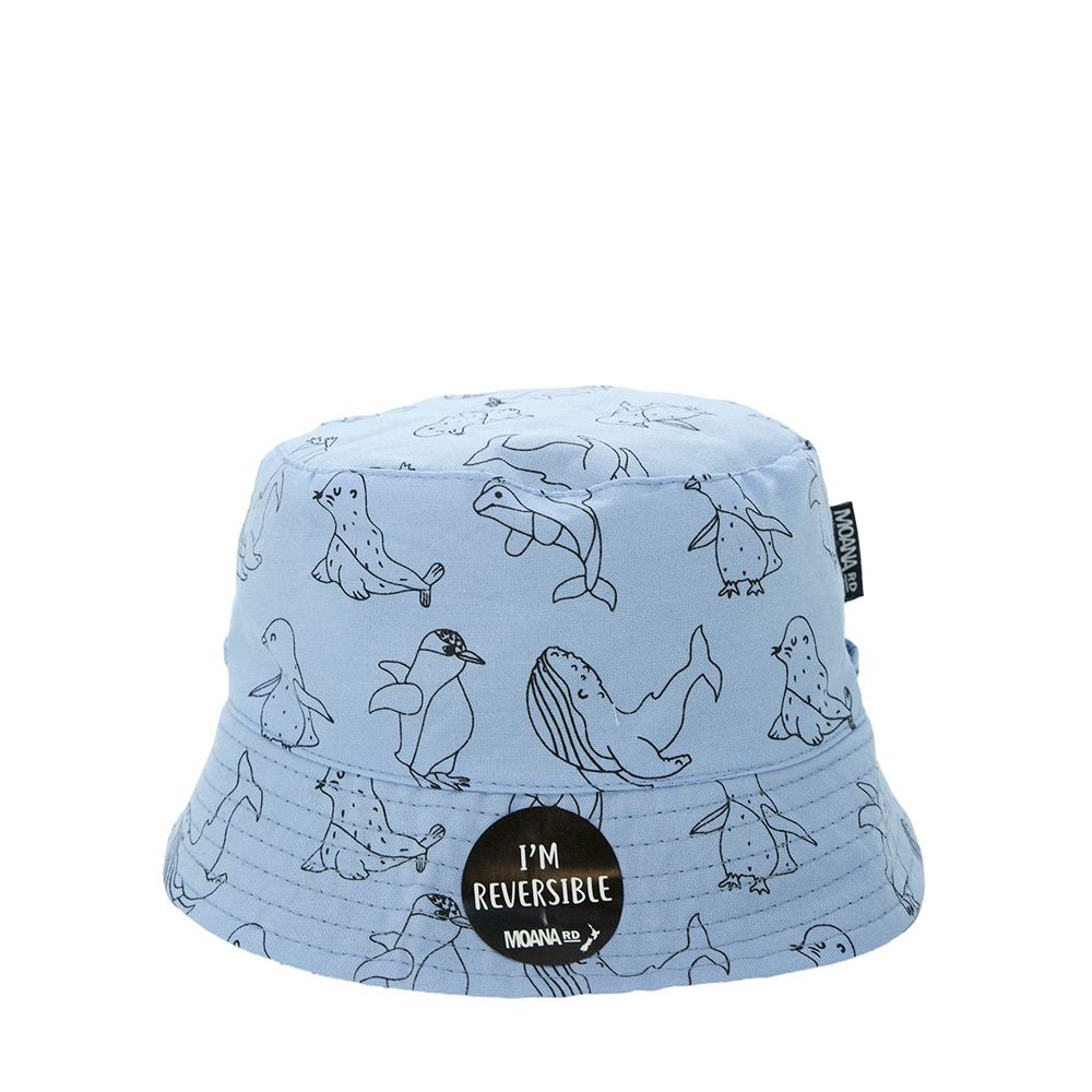 Kids Bucket Hat- denim & black