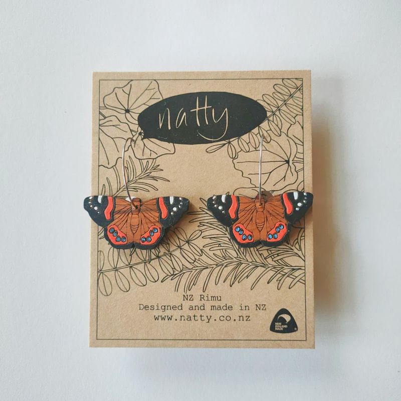 Earrings- Red Admiral Butterfly