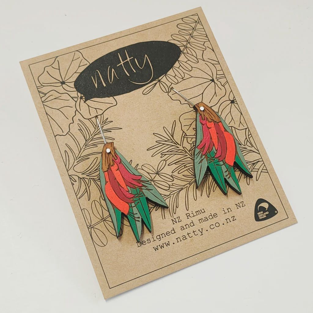 Earrings- Harakeke flower