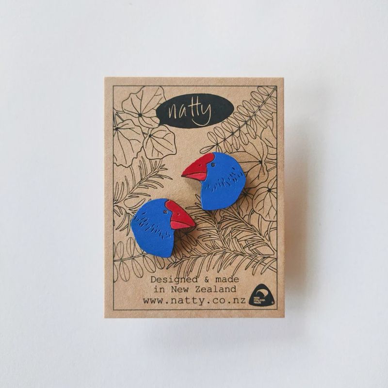 Earrings- Takahē studs Earrings- Takahē studs