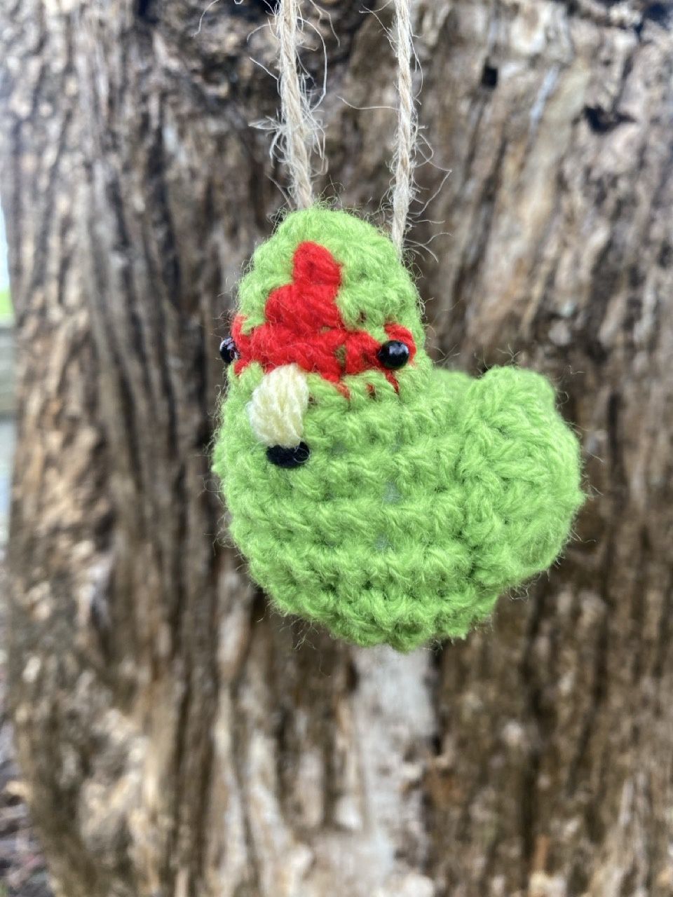 Crochet Bird- Kākāriki