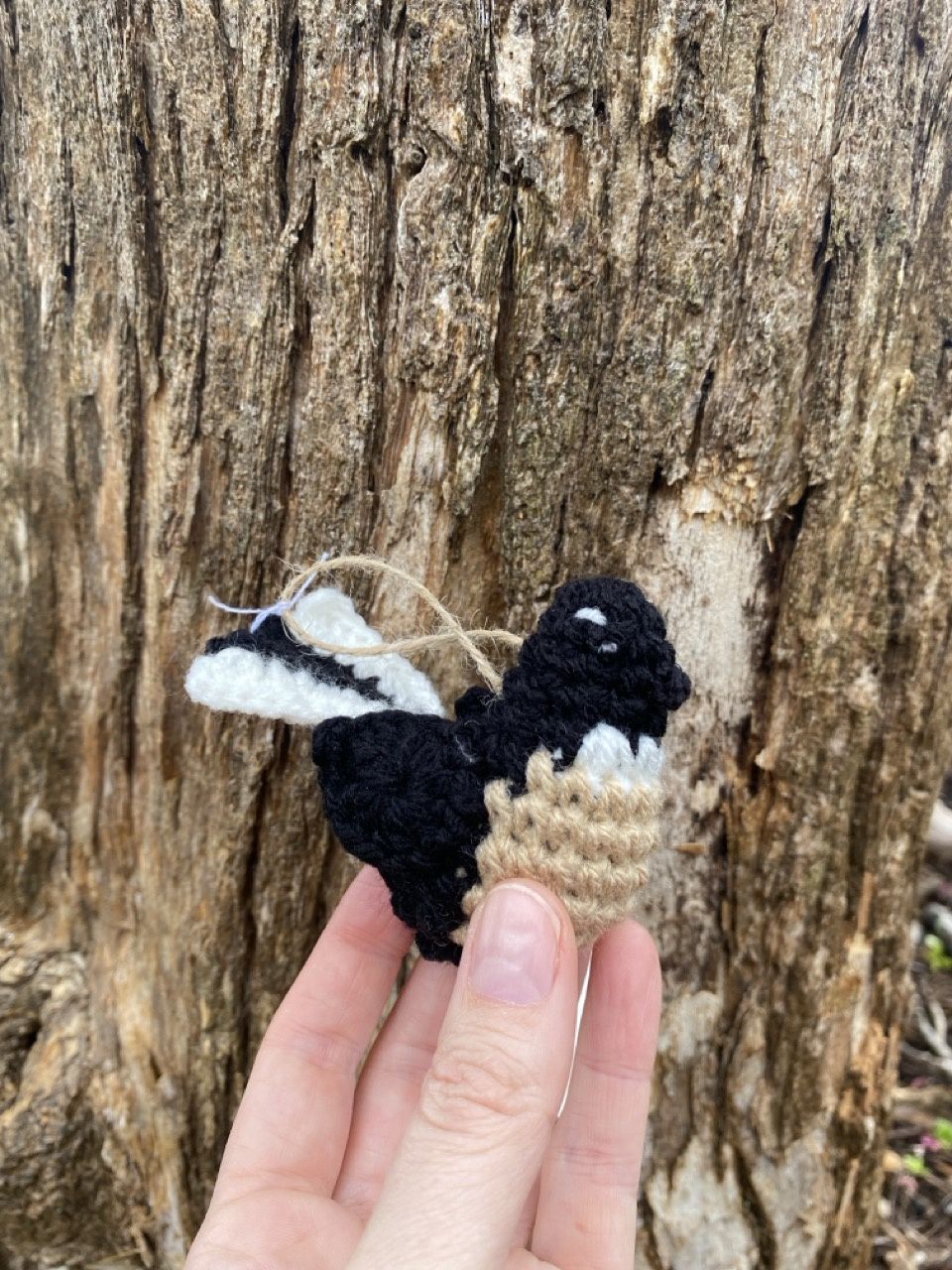 Crochet Bird- Pīwakawaka