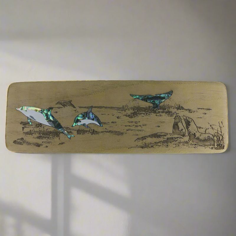 Wall Art- Recyclewood & Pāua, moana
