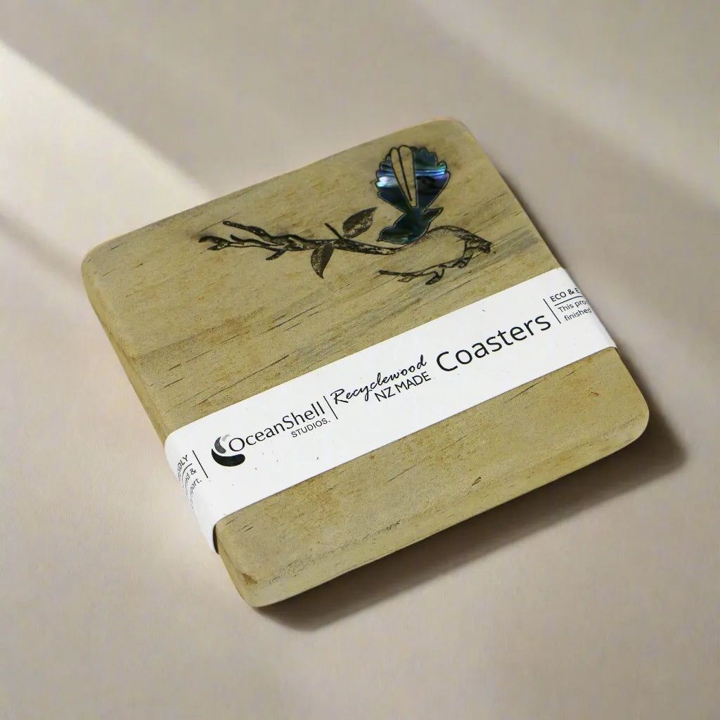 Recyclewood Coaster- pīwakawaka/Fantail