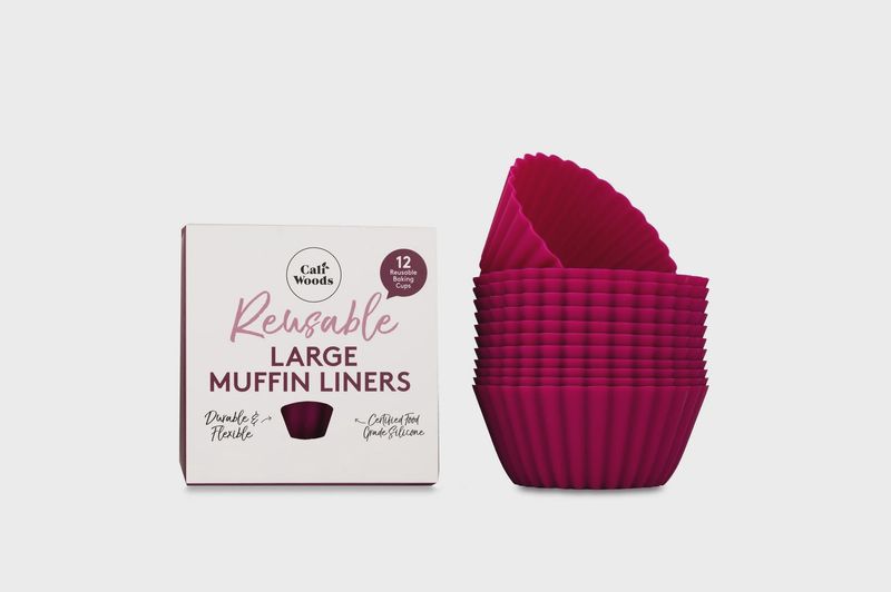 Muffin Liners (12) large, berry