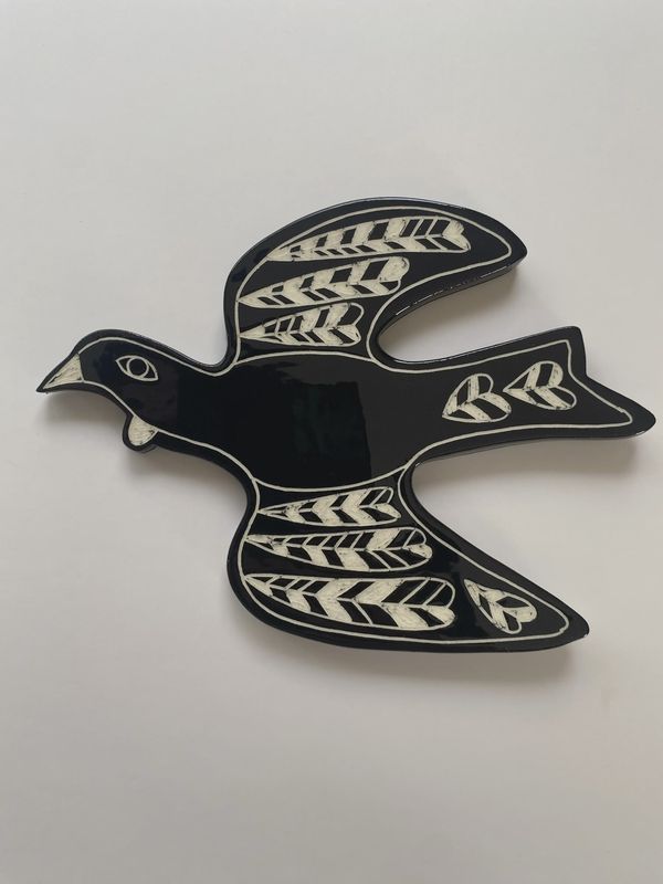 Wall Art- Tūī, sgraffito
