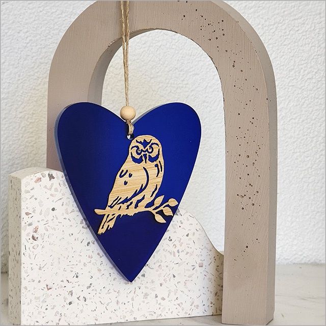 Hanging Ornament- Ruru, midnight blue