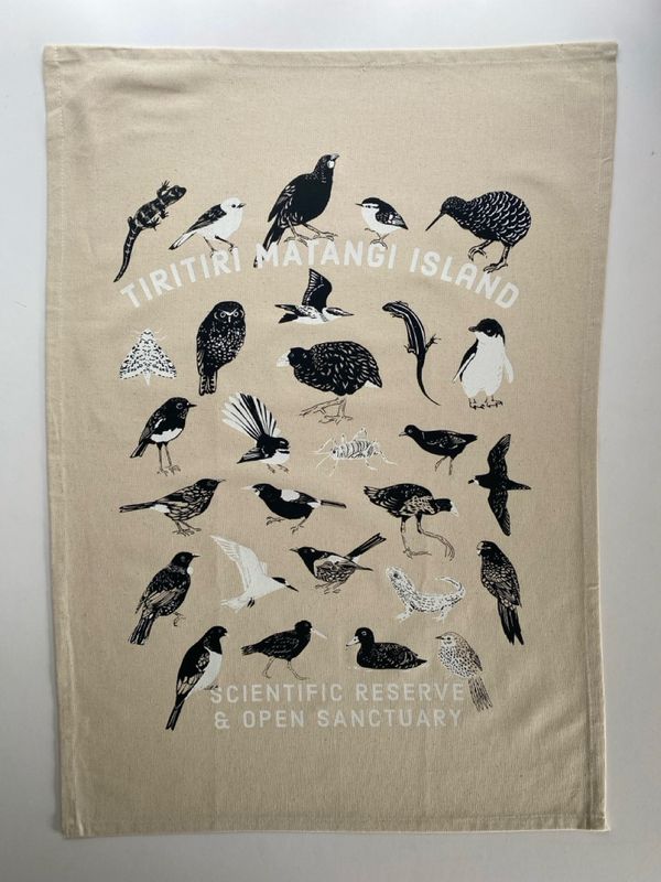 Teatowel- Tiritiri Matangi Island, multi-species