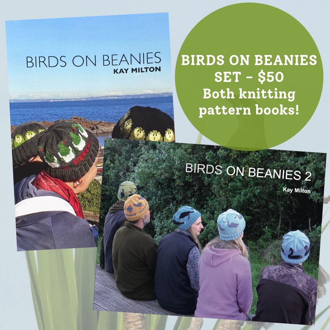 Birds on Beanies Set - Both Knitting Pattern Books!