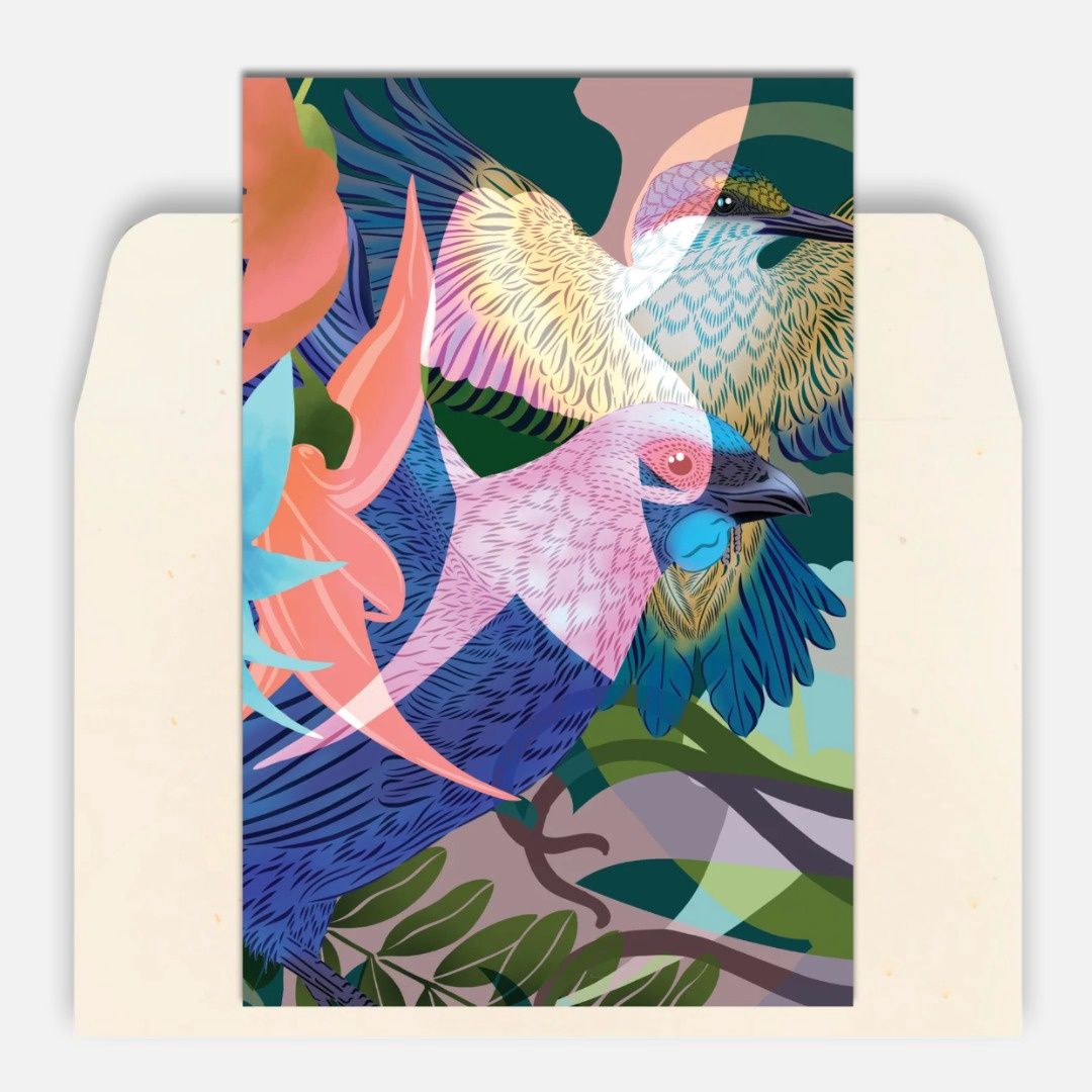 FLOX Card- kōtare & kōkako FLOX Card- kōtare & kōkako