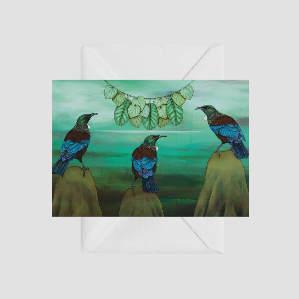 Card- tūī & kawakawa