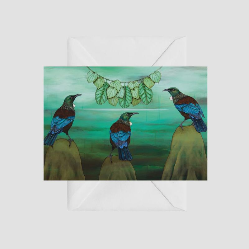 Card- tūī & kawakawa