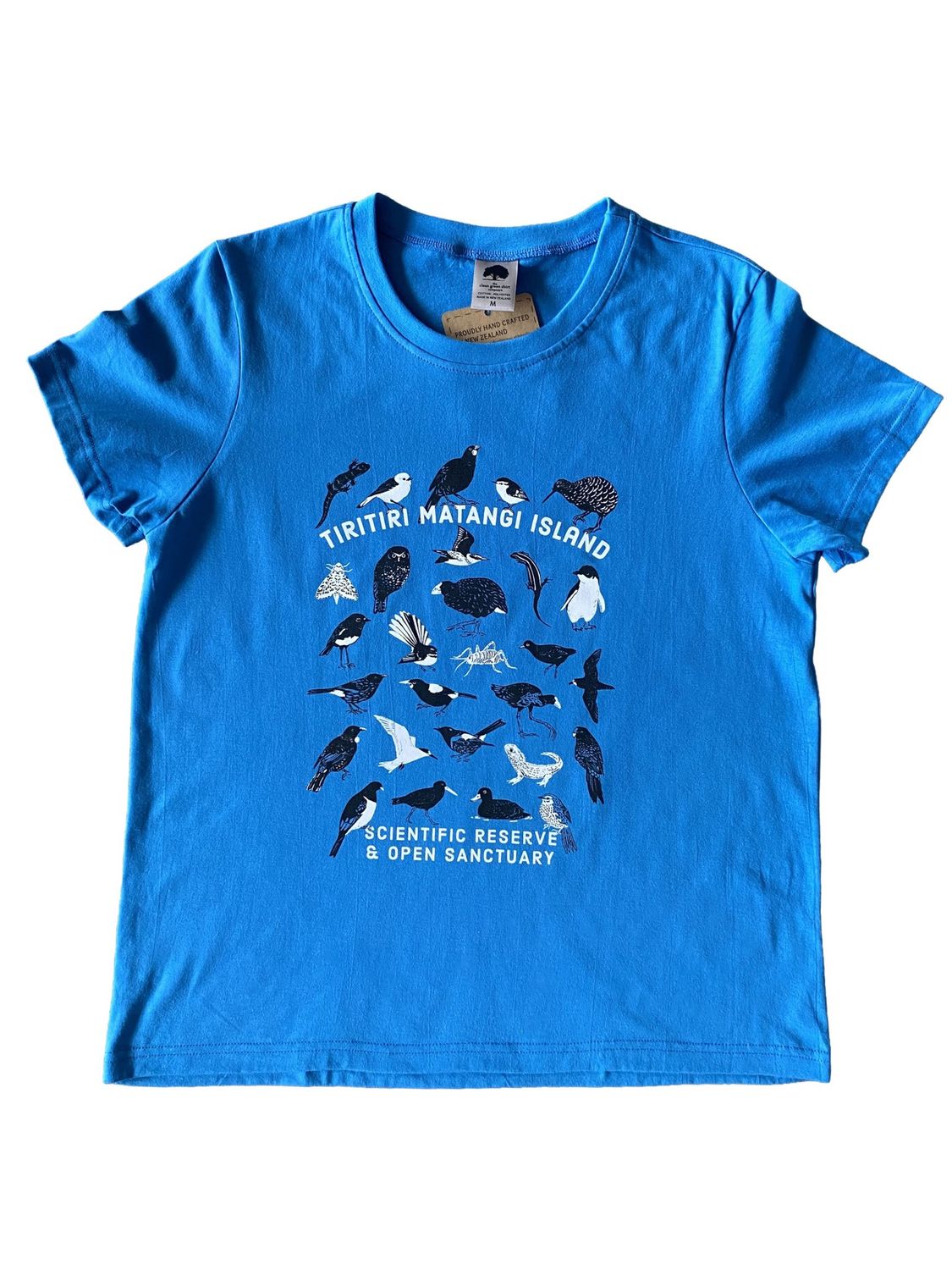Womens T-Shirt- Species of TMI, werewere-kōkako blue