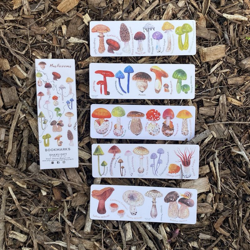 Bookmark Pack of 5- Mushrooms