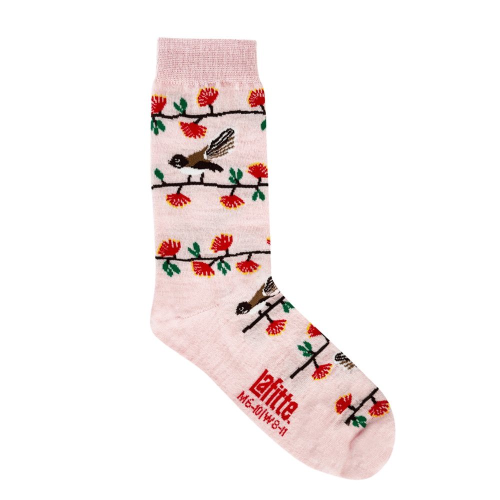 Socks- Pīwakawaka & Pōhutukawa Socks- Pīwakawaka & Pōhutukawa