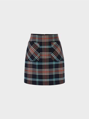 Sixties Style Plaid Mini Skirt