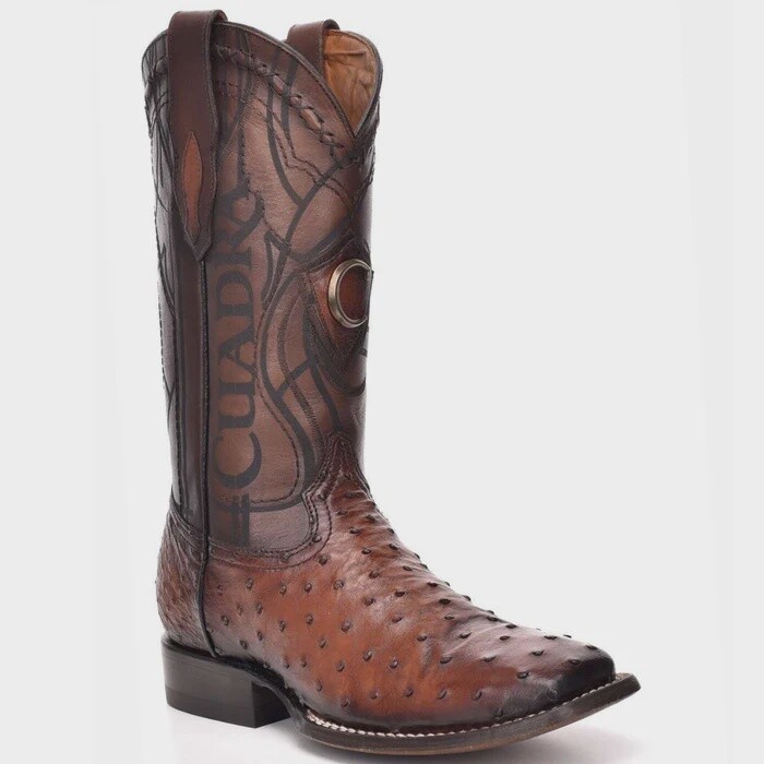 Cuadra Square Toe Ostrich Boots