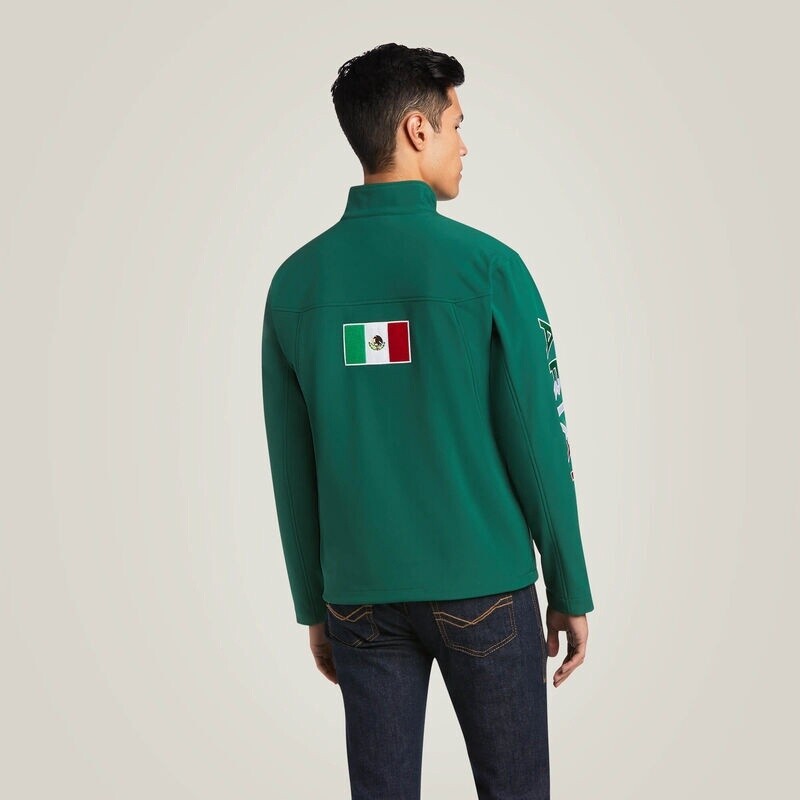 Ariat Green New Team Softshell MEXICO Jacket Style: 10039459