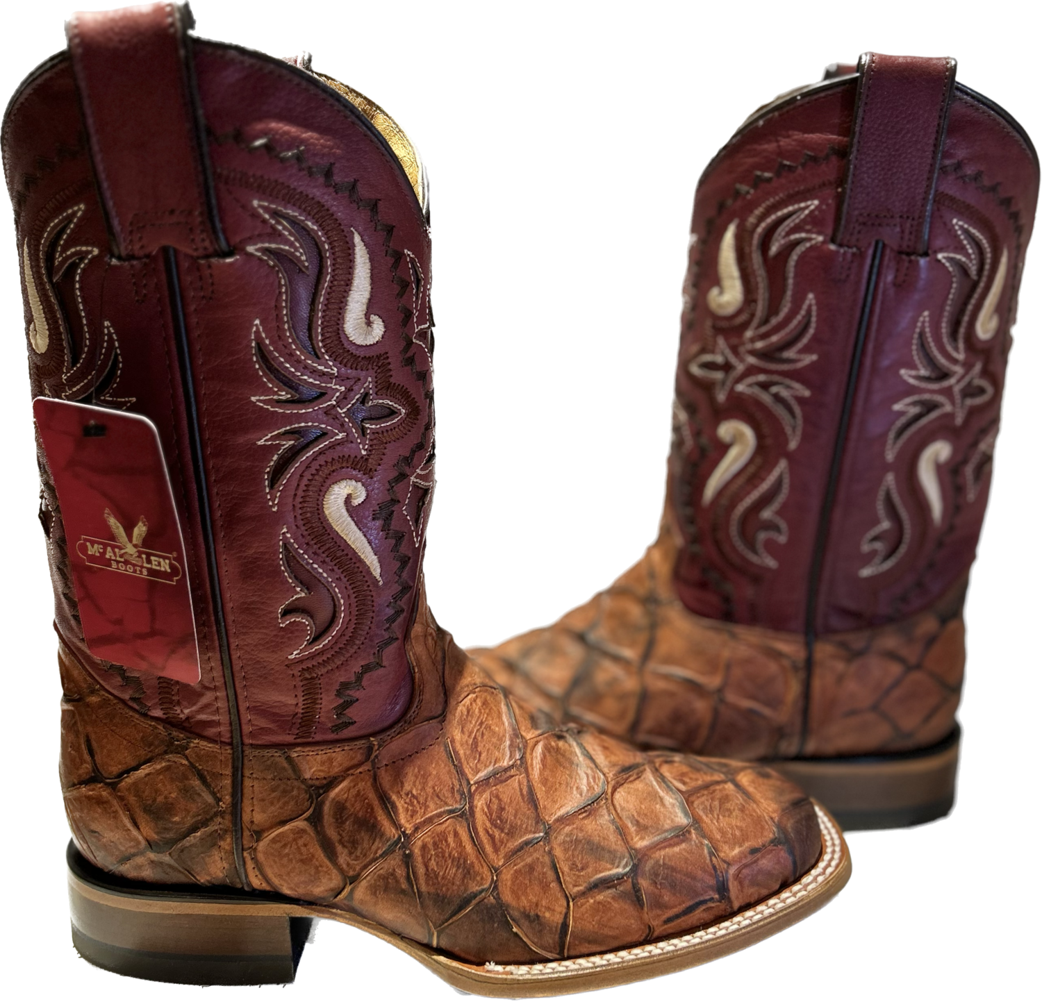 McAllen Boots Imt. Pirarucu Vino