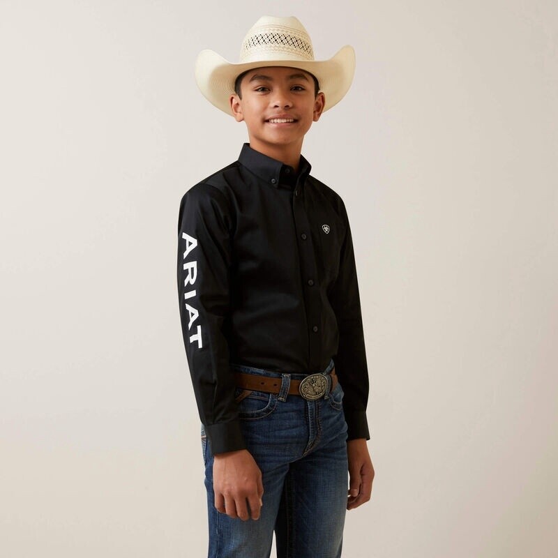 Ariat Boys Team Logo Twill Classic Fit Shirt Style:10045426