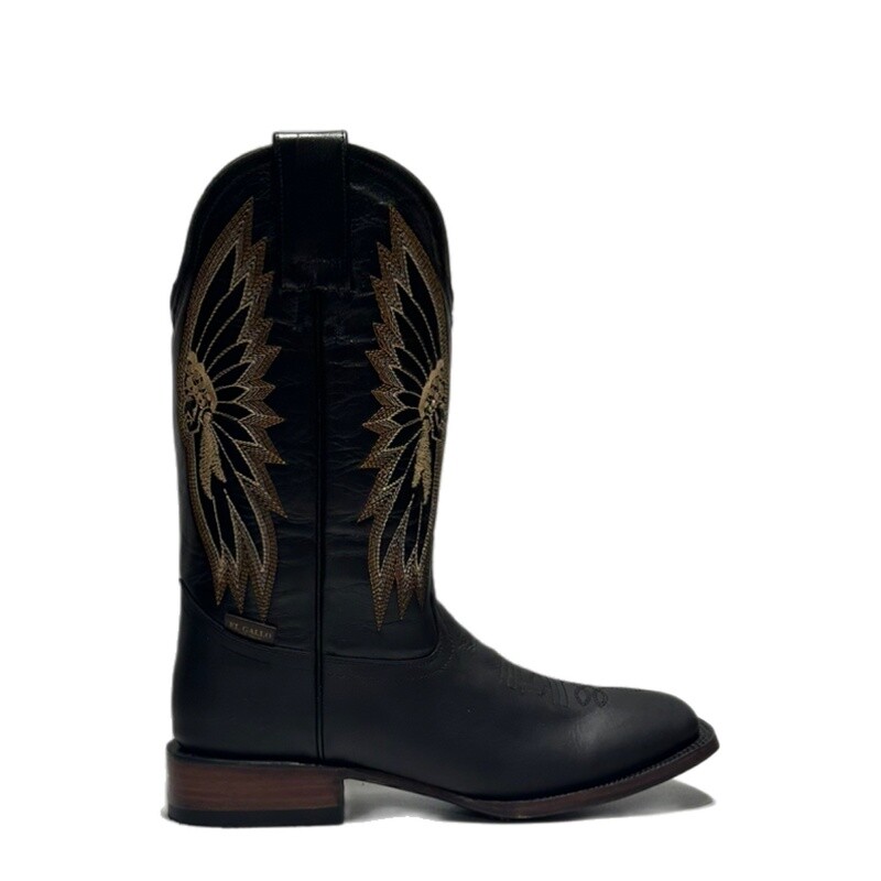 EGMG Boot Black Crazy Cuero