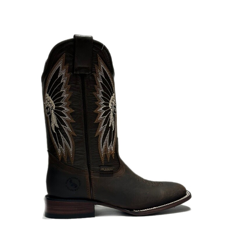 EGMG Boot Chocolate Crazy Cuero
