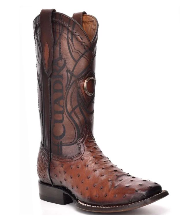 Cuadra Square Toe Ostrich Boots - Moroni Castaño Cu457