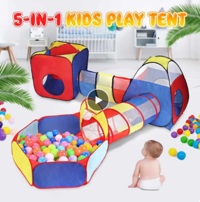 5 in 1 Playpen with Tunnel Children Ball Pool