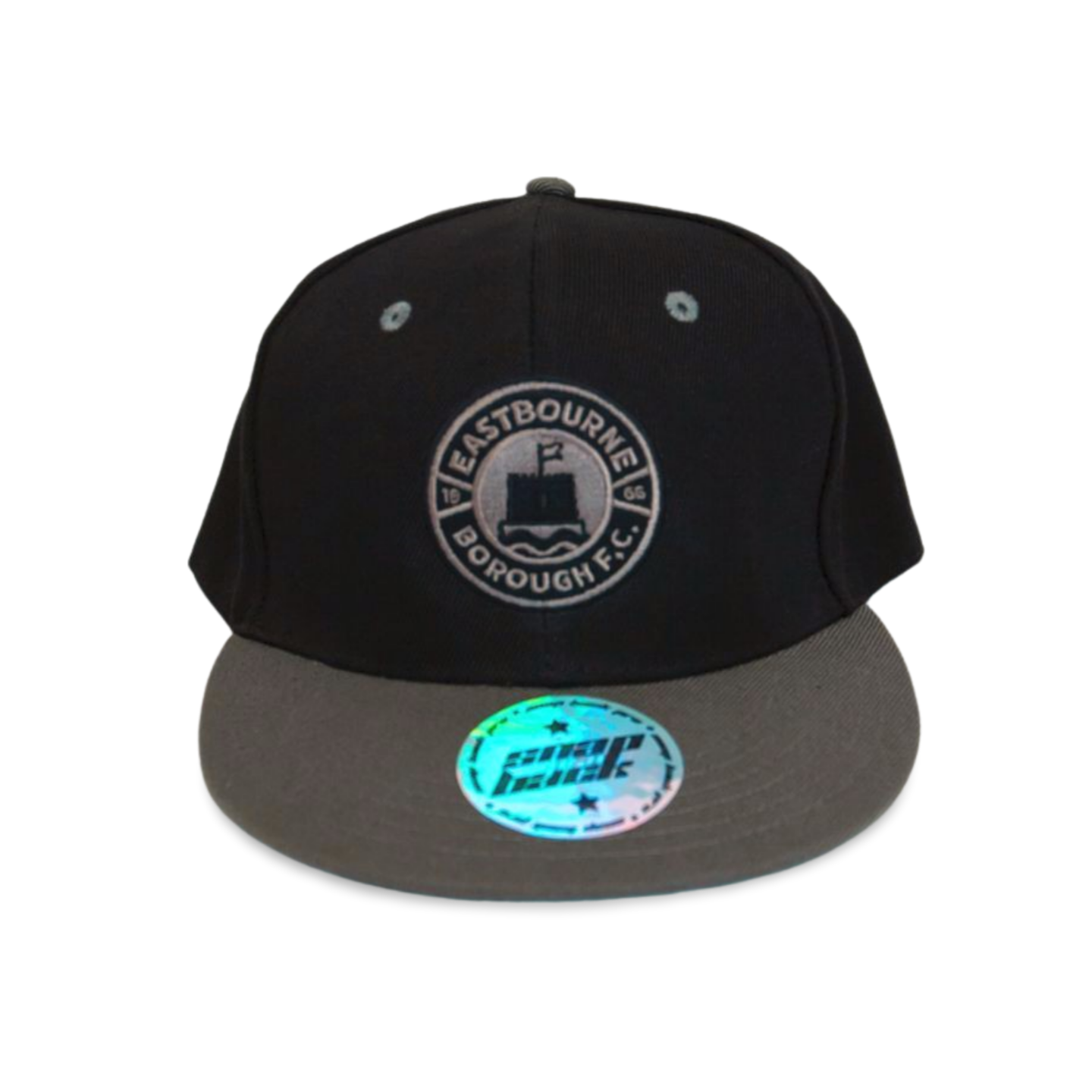 Black Embroidered Snap Back Cap