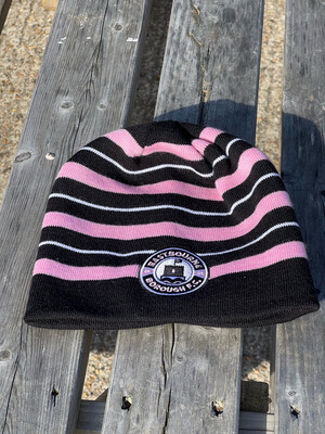 Beanie Hat Pink And Black