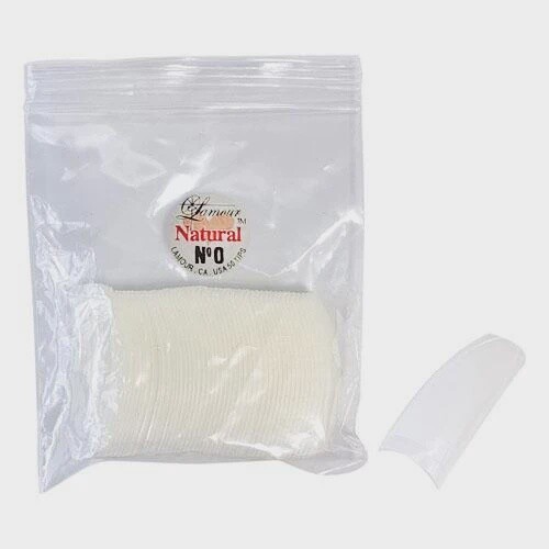 Lamour - Nail Tips Natural 50pcs/pack, Size: 00