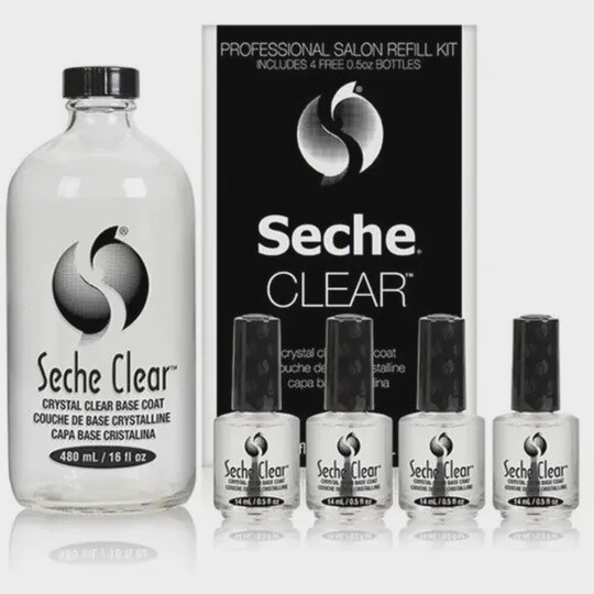 Seche Clear PRO Base Coat 16oz Refill Kit (16oz refill &amp; 4-0.5oz)