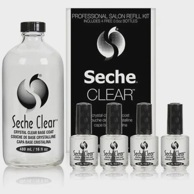 Seche Clear PRO Base Coat 16oz Refill Kit (16oz refill &amp; 4-0.5oz)