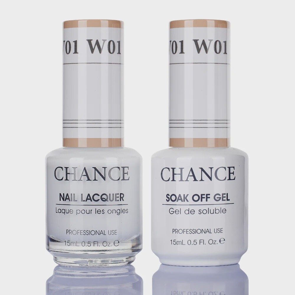 Chance Gel/Lacquer Duo Shade of White Collection, color: W01