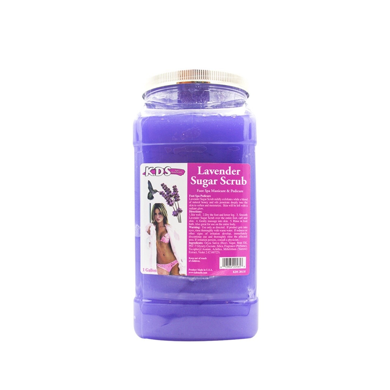 KDS Sugar Scrub 1 Gal Bucket  x 4 (Case), Fragrance: Lavender