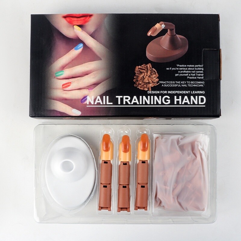 HY  Nail Training Hand, color: White Base