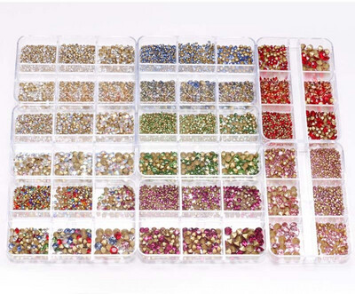 6 Grids Box Nail Rhinestone