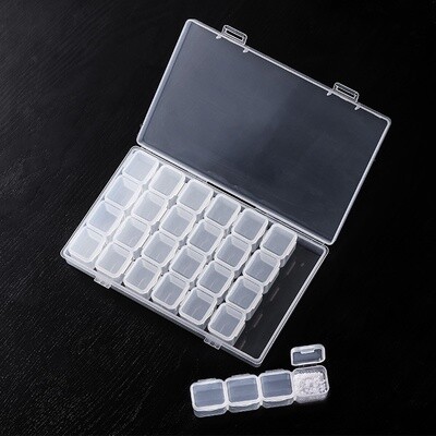 28 Grids Nail Rhinestone Box